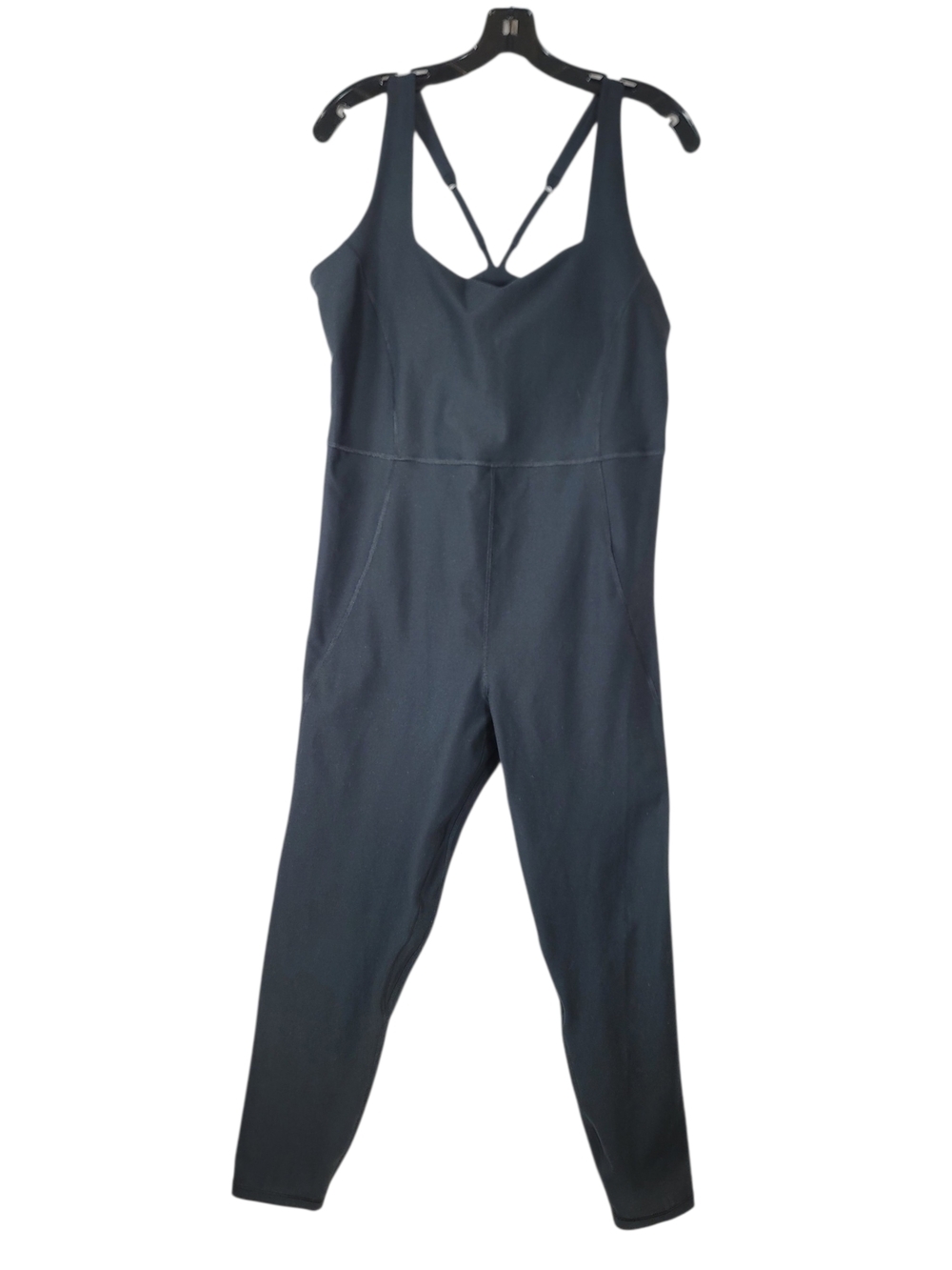 YPB athleasure Bodycon Black Strappy Jumpsuit